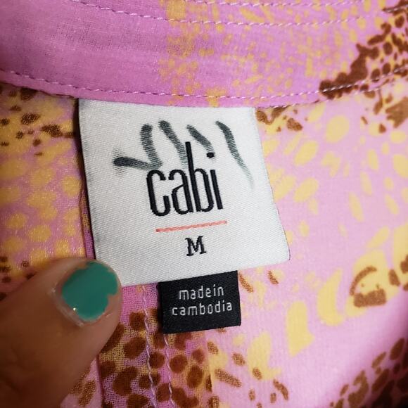 CAbi| Pink Cheetah Print Blouse, Style 5711 - Picture 8 of 11